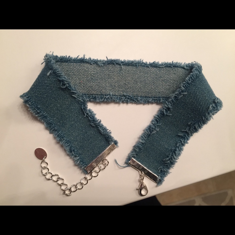 Denim choker from Claire’s